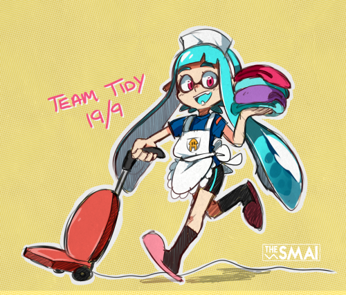 thesmai:  I take pride in being a tidy person so it was a no brainer to pick Team Tidying!!  This one’s a little sketchy than usual, been very busy with TWZ and moving to Uni! but I had to throw this together real quick :) Have a fun Splatfest everyone!