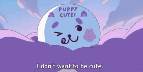 cartoonhangover:  daedalus-trout:  I want a different helmet. But yours is so cute. I don’t want to be cute… Stupid… cute… helmet.  Not weird. AWESOME. We all have a little PuppyCat inside all of us.  » Watch Bee and PuppyCat «