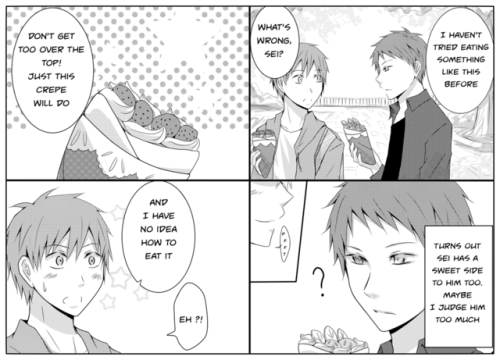 AKASHI X FURIHATA DOUJINSHI. &ldquo;NATURAL DAY&rdquo; (2014) / PART 1SFW, humour, romance. ========