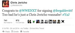patrickkingart:  sixdegreesofsandow:  thefiend: WHAT IF AU // After starting a very heated Twitter feud with Prince Devitt, following his confirmed signing with WWE, Chris Jericho finally decides to speak out against the “wannabe” on RAW. However,