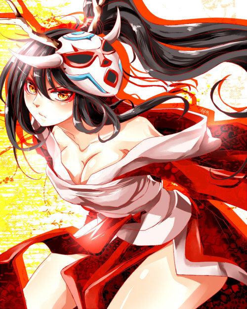 league-of-legends-sexy-girls:  Blood Moon Akali by urusai-baka