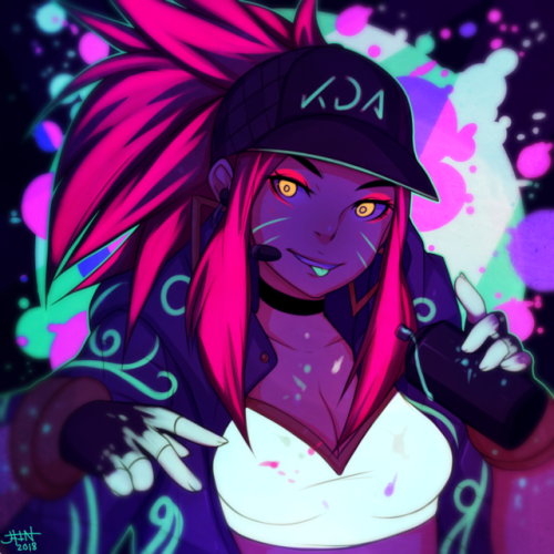 Part 1 of a K/DA Akali patron request.  Support Me | Commission Info | Twitter