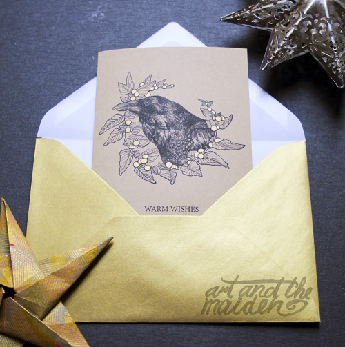 There are Christmas/Winter Solstice/Yule cards on my Etsy now!