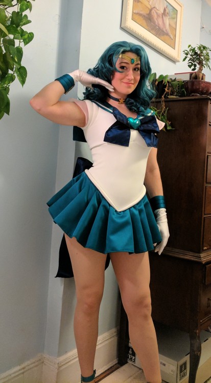 Cos-test of Sailor Neptune! She’s even more fun to wear than I thought she’d be, though 