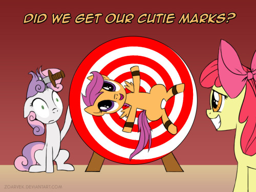 mlpfim-fanart:  CMC Knife Throwers Go! by zoarvek  