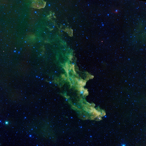 A witch appears to be screaming out into space in this image from NASA&rsquo;s Wide-Field Infrared S