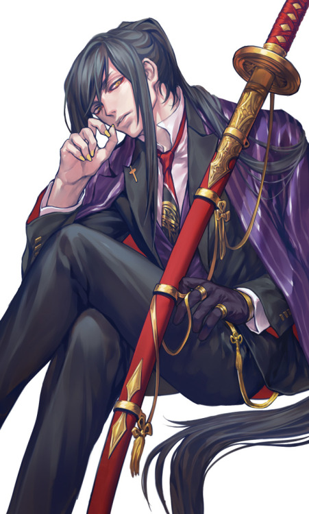 anime-fanarts: Characters: Tsurumaru, Jiroutachi & TaroutachiGame: Touken Ranbu無題 by MIKI努力画 (id