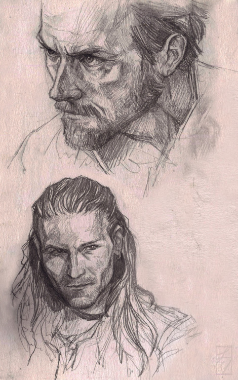 lilyvonk: Unwinding before bed with some Black Sails, doin little studies of their adorable scruffy 