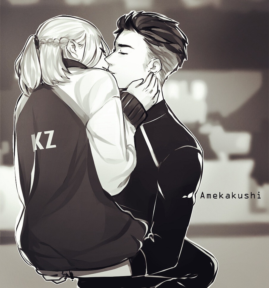 dj-altin: someone asked for yuri in his BF’s jacket. theere you go. this is my