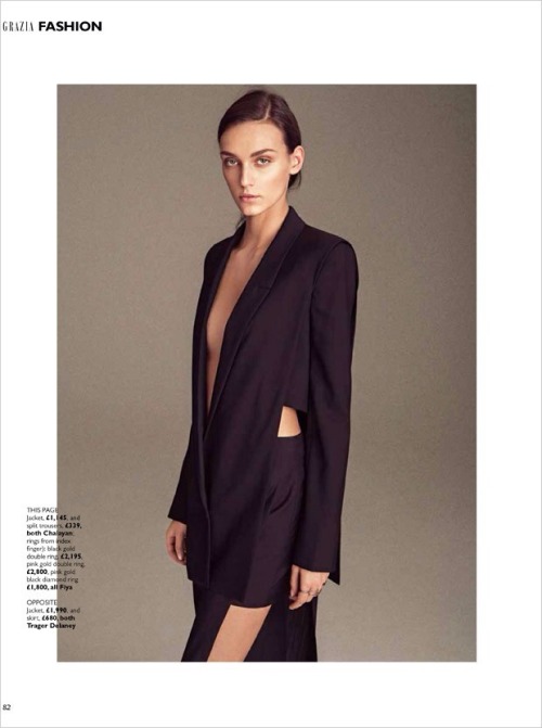 &ldquo;At Your Service&rdquo; Grazia UK April 2015. Deimante Misiunaite by Iakovos Kalaitzak