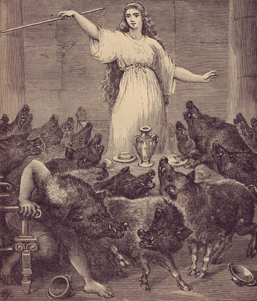 the-cinder-fields:Circe transforms Odysseus’ men into swine in Homer’s Odyssey