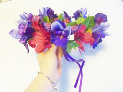 Flower Crown: Pinks and PurplesBy Blue Flower Crafts on Etsy