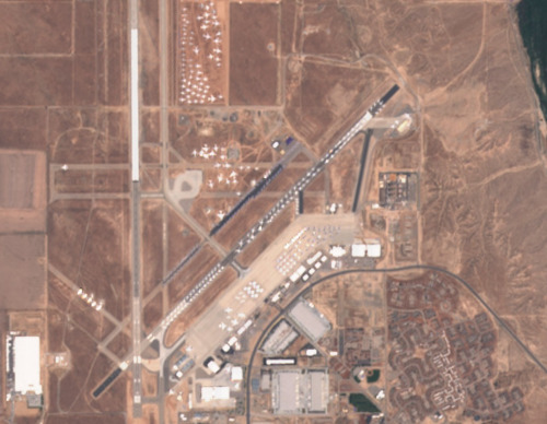 Victorville Airport And Its Parked Planes Pictured From A Sentinel-2 Satellite Yesterday