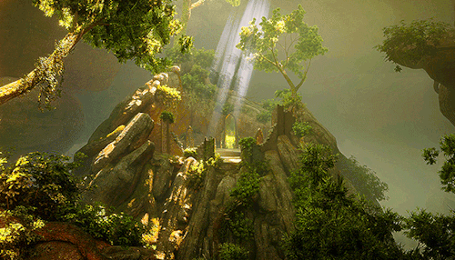rusya-pics:      Dragon Age: Inquisition |  Well of Sorrows (vir'abelasan)  Have you ever noticed the huge statue of Mythal in this location? I’ve never seen her before.   