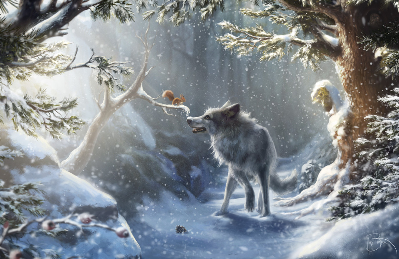 thecollectibles:“The Company of Wolves” – illustrations by  Marie Beschorner
