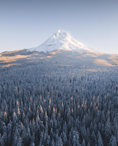 oneshotolive:  Clear days in December are rare here | OC | Mt. Hood, OR | 2000x2469 📷: michaelfoosh 