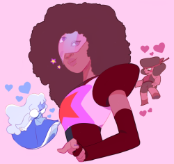 atta:  gonna try to do the 30 day su art challenge!  day 1: garnet! 