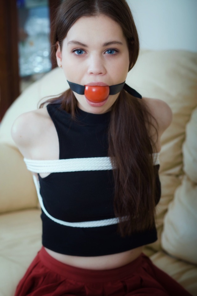 tiedupsexy2:She has been dating the fifth guy now this month, and for some reason she always ends up being tied up and gagged with a ball gag&hellip; she is starting to wonder if her friends are playing a joke with her&hellip; how big is the chance that