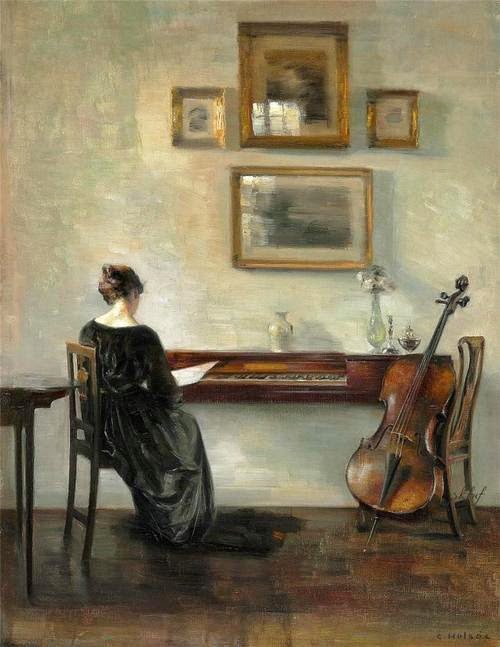 Practise , Carl Vilhem Holsoe 1910 (Danish painter)