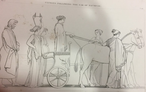 clodiuspulcher:Beautiful [labelled] Illustrations by John Flaxman of the Odyssey in a book dating fr