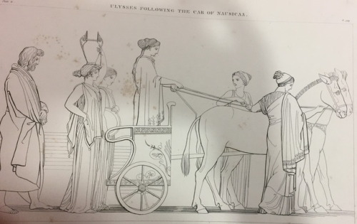 clodiuspulcher: Beautiful [labelled] Illustrations by John Flaxman of the Odyssey in a book dating f