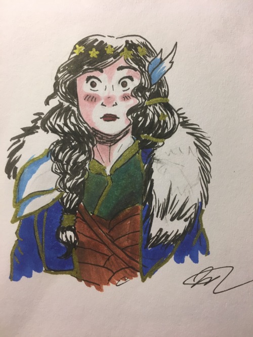 critrolesketch:I…I got pens. I may not have the proper colors, but I’m down to improvis