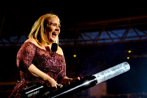 Adele at the Wembley Stadium in London on June 28, 2017