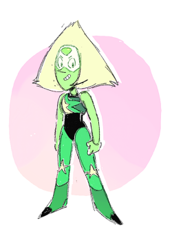 poodledooples:  if peridot is redeemed: “superior” crystal gem garb which is really just everybody else’s combined 