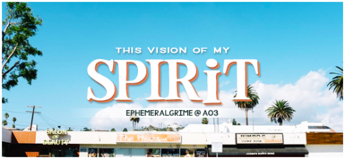 title: this vision of my spirit™chapters: 4/8rating: Tcategory: genrelationships: cardinal cop