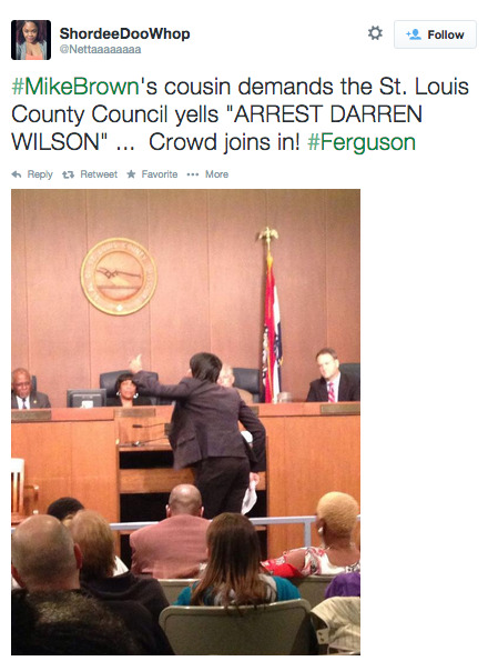 breelifts:  socialjusticekoolaid:   Protesters from across St Louis turned up and turned out for the first St Louis County Council Meeting since Mike Brown’s Death. (Part I)  The St Louis County Council wasn’t as bad as Ferguson’s Council, but still