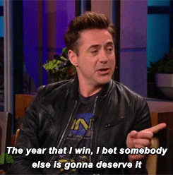  Robert Downey Jr. on winning an Oscar. 
