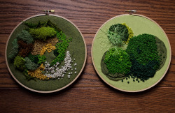 leavingmybody:  moss embroideries for a show