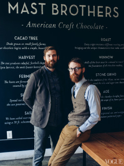 plaidandpine:  The Mast Brothers for Vogue