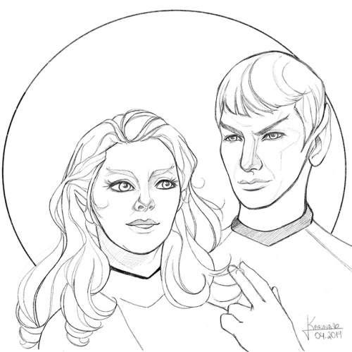 The Enterprise Incident - Spock & Romulan Commander ProcreateiPad Pro Apple PencilInstagram: kar
