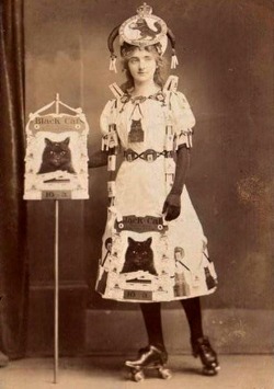 Black Cat Roller Derby Woman, 1800&rsquo;s.