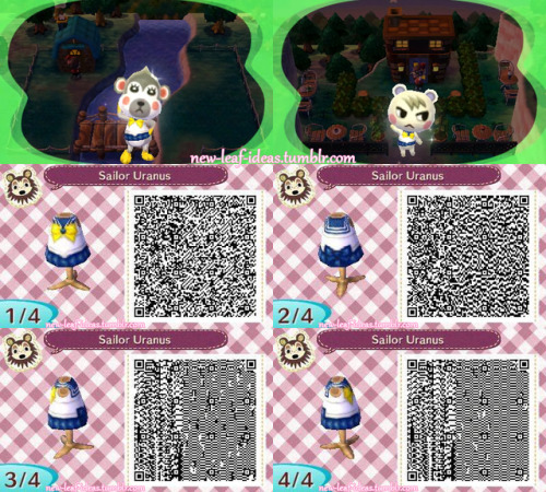I made some cute villager-sized Sailor Scout uniforms! I do plan on making Sailor Pluto, Saturn, and