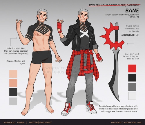  Ref sheet for Bane, an OC i’ve had since i was 12 but barely do anything with lolBane is an A