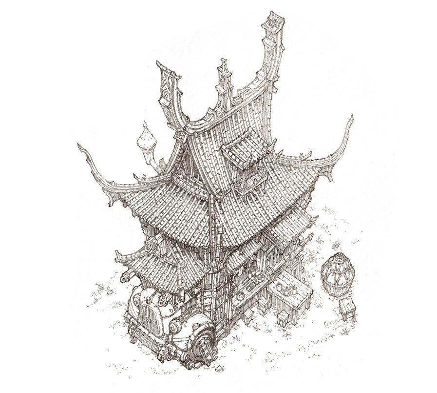 archatlas:  Intricate Fantasy Worlds Lose yourself inside South Korean artist Jung