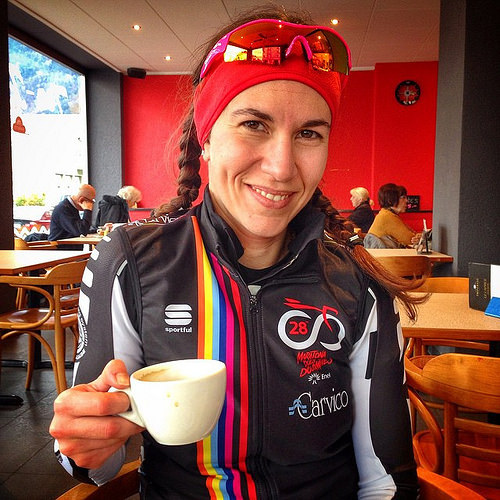 aswisswithapulse: Coffee break before heading back with a mighty tailwind