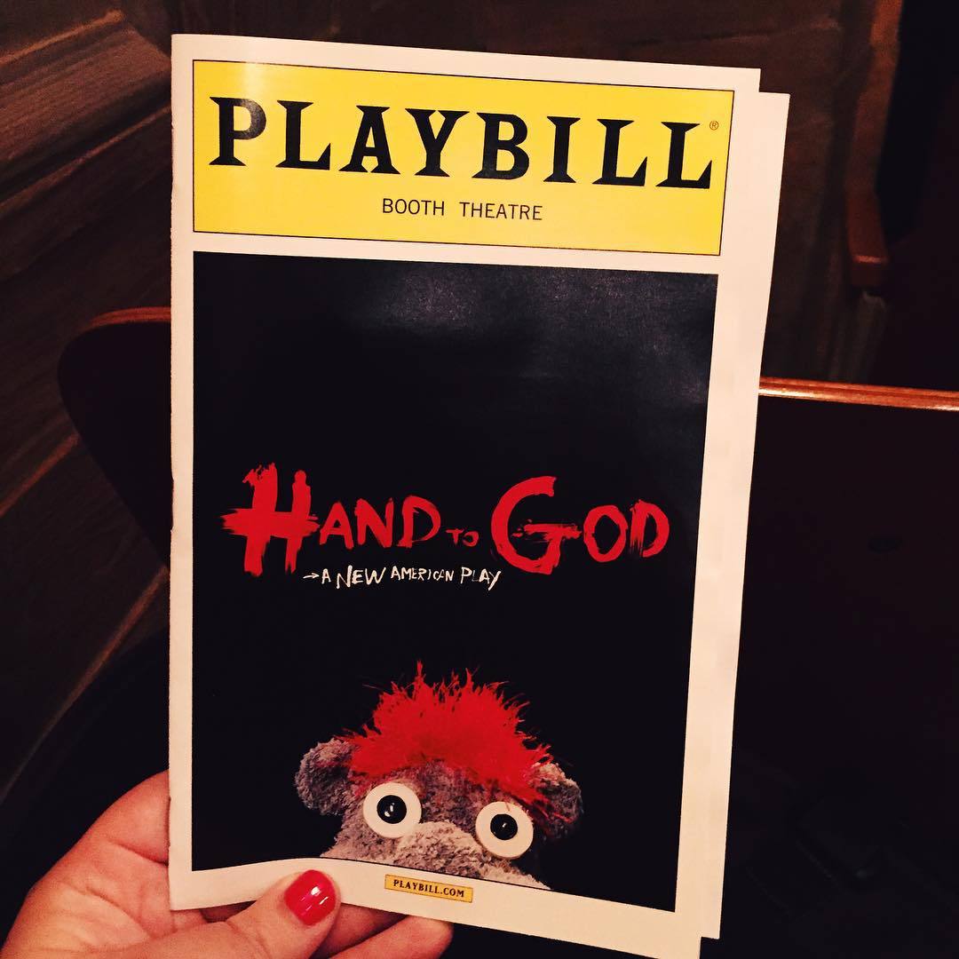 Precious angel creature Alex Mandell is on as Jason/Tyrone in Hand to God tonight through Thursday. This is a thing you should see if you can possibly manage it, for real.