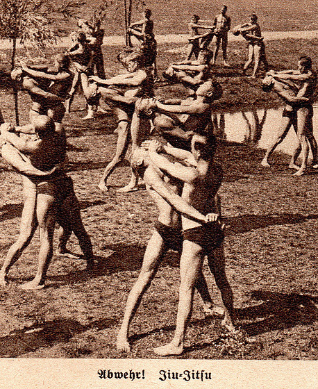 peashooter85:German soldiers practicing Jiu Jitsu, World War II.