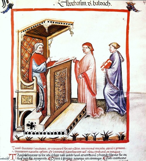 Page from a Tacuinum sanitatis manuscript. 1380-1399 from Verona, Italy