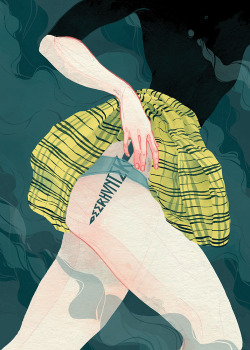 adarasanchez:  My piece for Bsual, an exhibition that will take place at Cara B Festival (Barcelona, Feb 17-18).Curated by Hits With Tits, a project that supports women illustrators and musicians from Spain. Each one of the 39 artists represented their