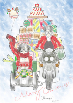 oliviamika:  Happy birthday, Levi!! And Merry Christmas !!! Levi, I wish your dream that opening a black tea shop come true as soon as possible!!!!!! I will be one of your faithful customers!!! XXXXXD   