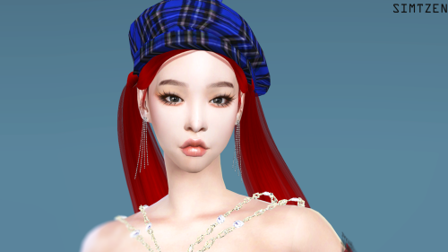 CC : Hair 008 - CHUNGHA ‘Tonight’ by SIMTZENNew mesh 66 Swatches All LODs available Unis