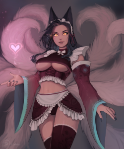 fiship:Maid Ahri for Maid November! NSFW