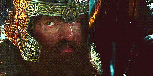 He joked. All the time he was so serious and kind of serene, while others, especially Gimli, were be