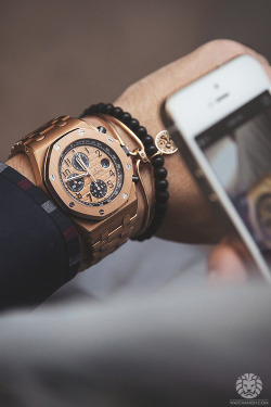 watchanish:  Audemars Piguet Royal Oak Offshore in Pink Gold.Read the full article on WatchAnish.com.   