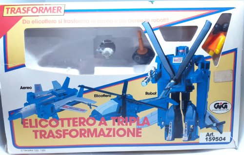 Diaclone &ldquo;Helicopter Type&rdquo; Triple Changer (via Italian GiG “Trasformer” line). Unrelease