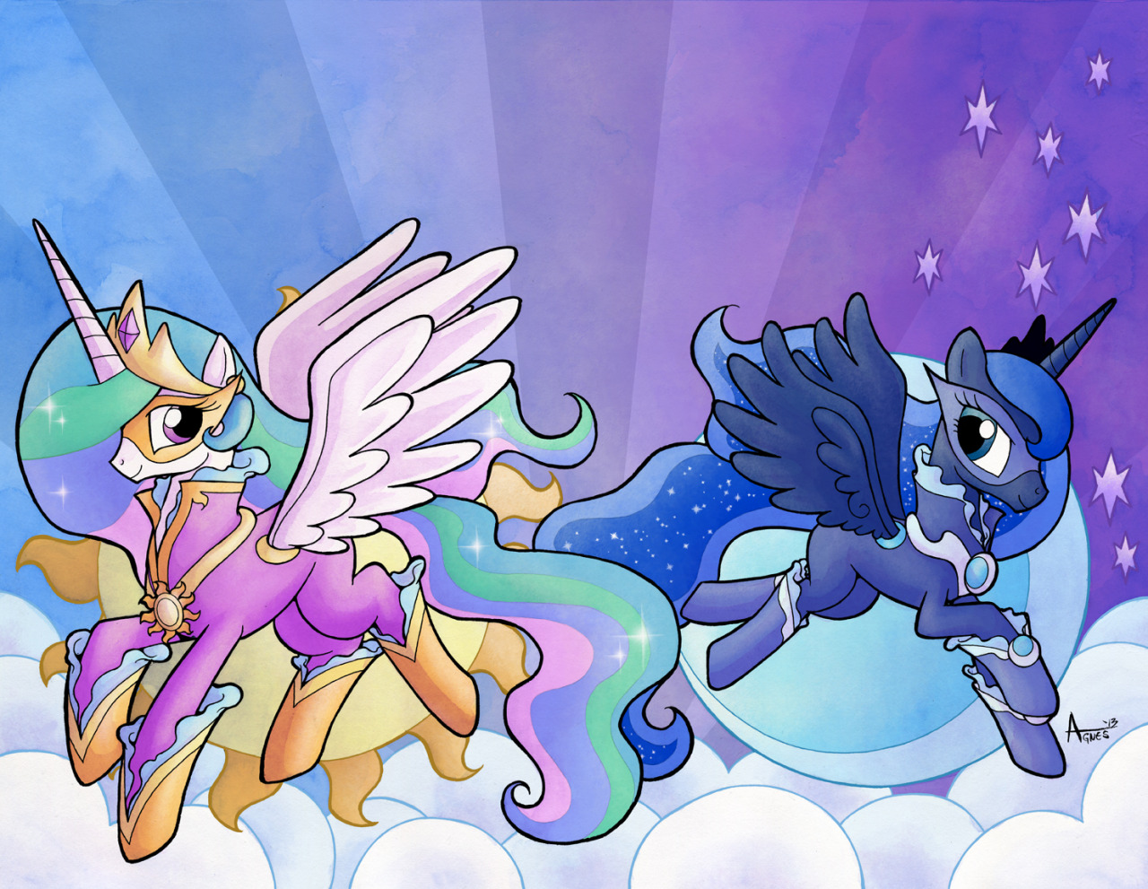 agnesgarbowska:  Happy Valentine’s Day everyone!!! I give you the gift of… Ponies!